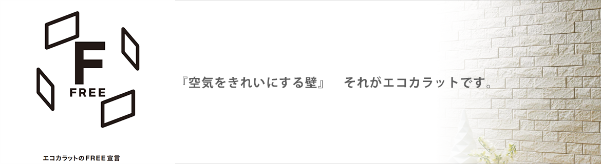 『空気をきれいにする壁』　それがエコカラットです。 